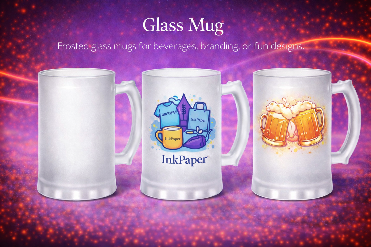 16oz Transparent Frosted Mug