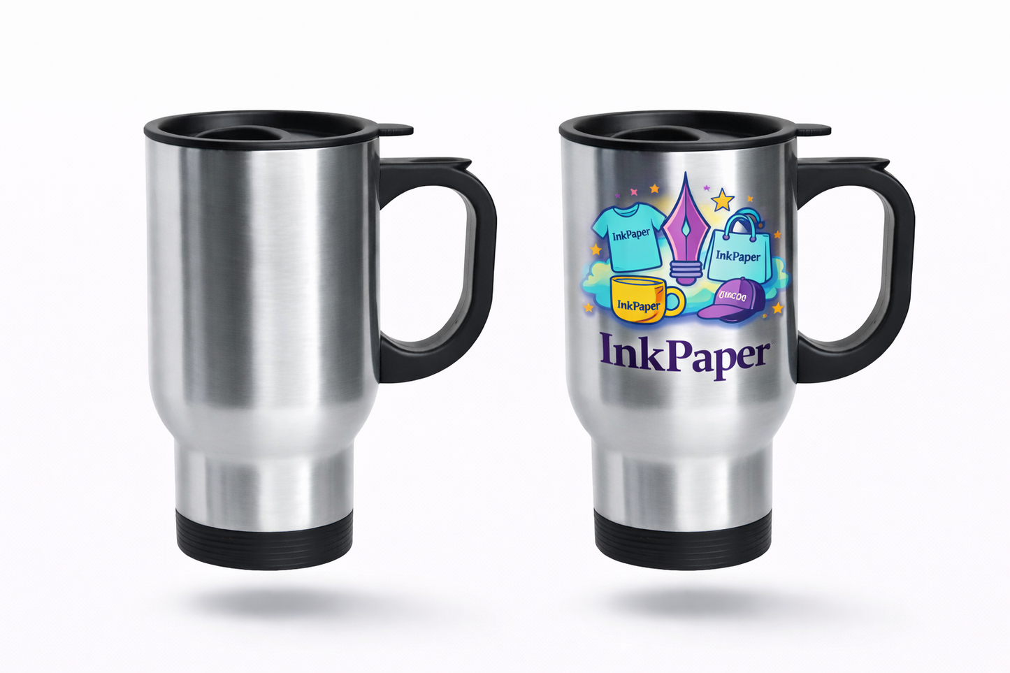 450 ML Stainless Steel Travel Mug - Silver